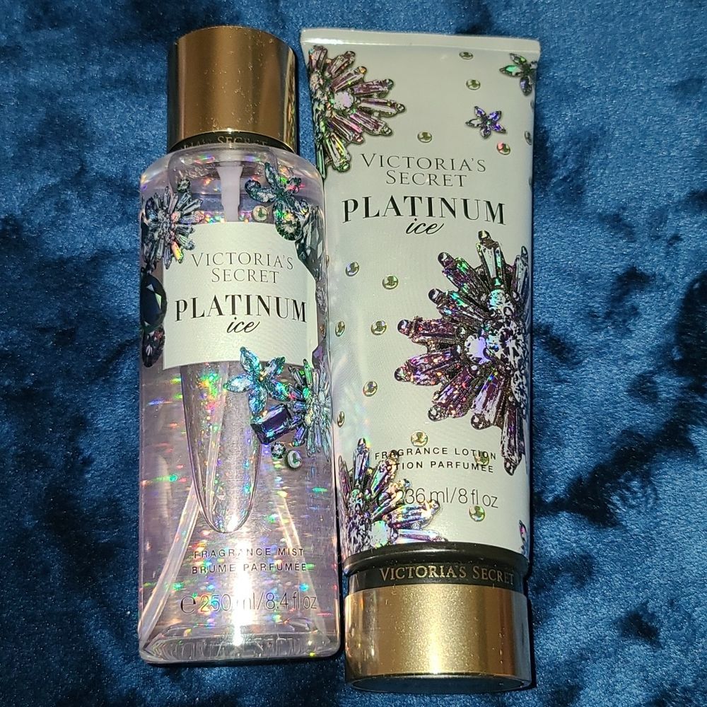 Victoria's Secret Platinum Ice fragrance mist and lotion